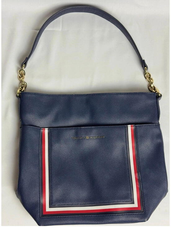 Tommy Hilfiger Handbags - Tommy Hilfiger Womens Blue Leather Hobo Shoulder Handbag